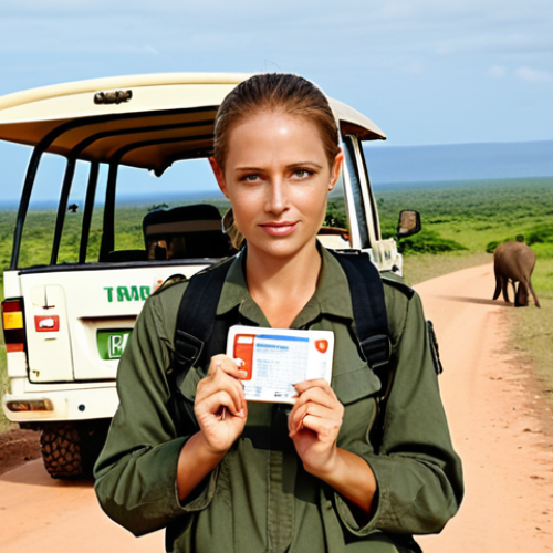 **
    "A confident traveler, with a serene expression, holding an international medical insurance card and a small, essential first-aid kit, set against a vibrant backdrop of either a majestic Tanzanian safari landscape with a safari vehicle in the distance or a pristine Zanzibar beach. The image should convey a strong sense of peace of mind, security, and preparedness amidst a dream adventure. High-quality, realistic photography style."

2.  **Prompt for