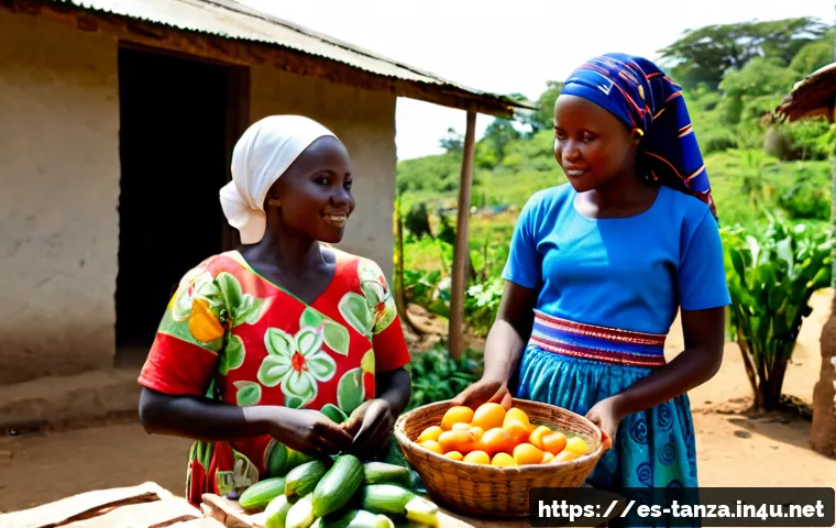 Home 17 탄자니아 여성의 전통적 역할과 변화 - Photorealistic documentary scene in rural Tanzania, a confident adult Tanzanian woman wearing a colo...